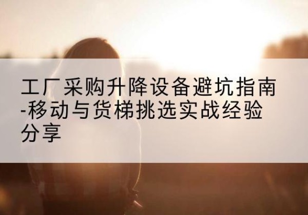 盘山移动式升降机怎么选-工厂采购升降设备避坑指南-移动与货梯挑选实战经验分享